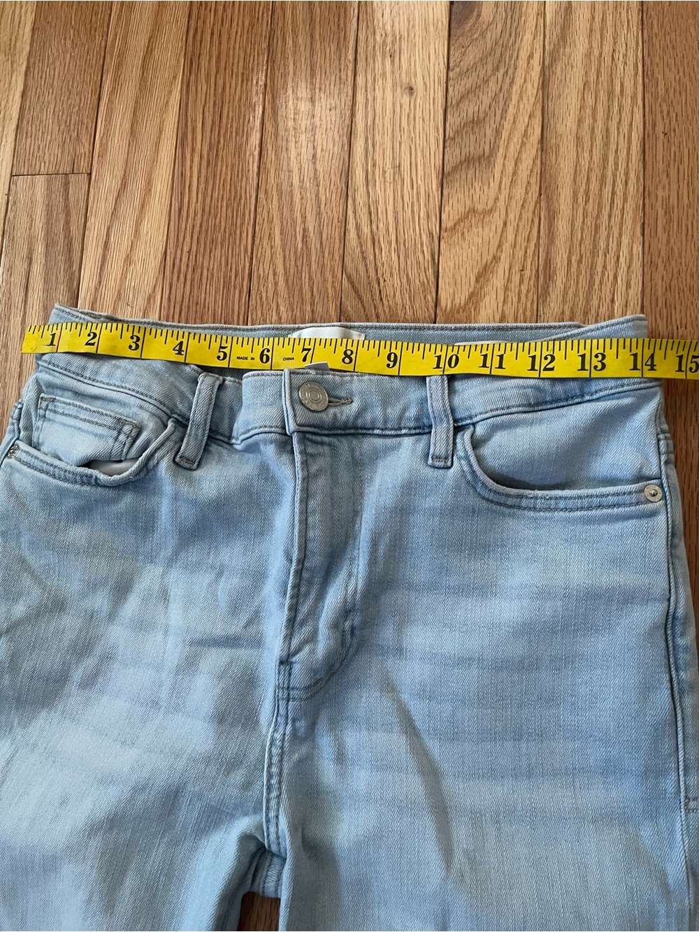 Frame Le Easy Flare Light Wash Flare Jeans 29 Raw Hem High Rise Western Capsule - Picture 3 of 7